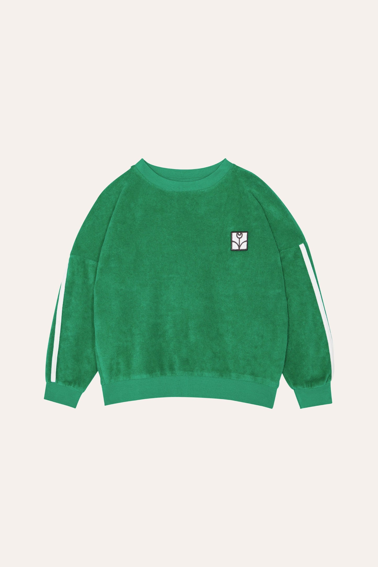 Green Sporty Oversized Kids Sweatshirt